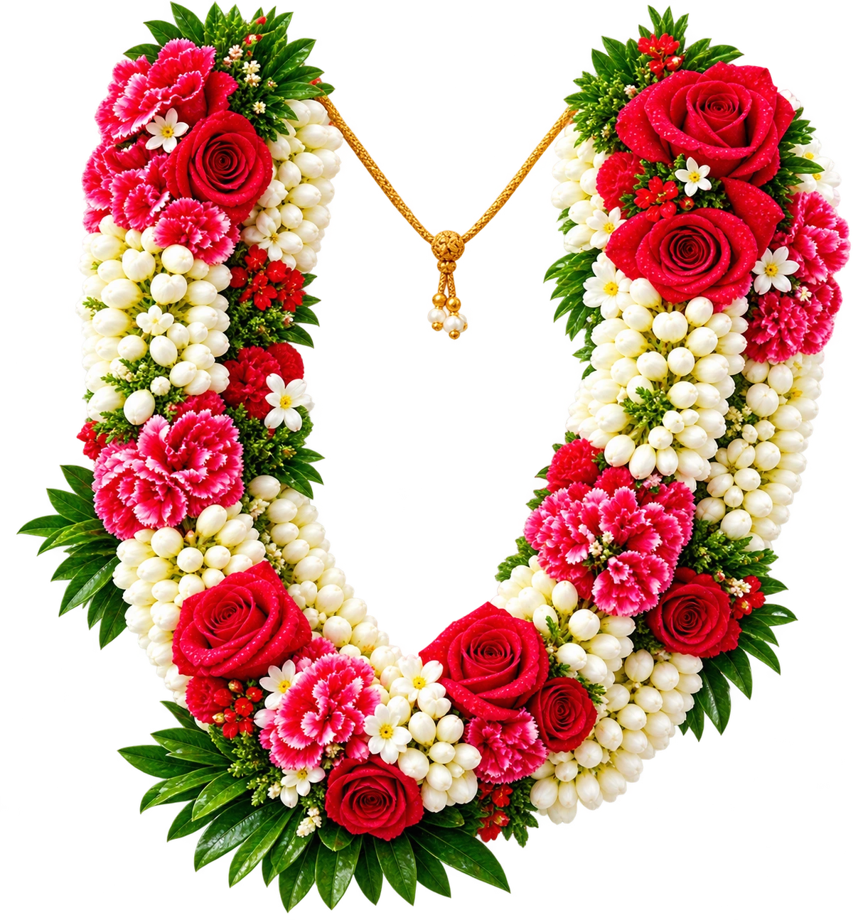 Premium rose and jasmine wedding garland