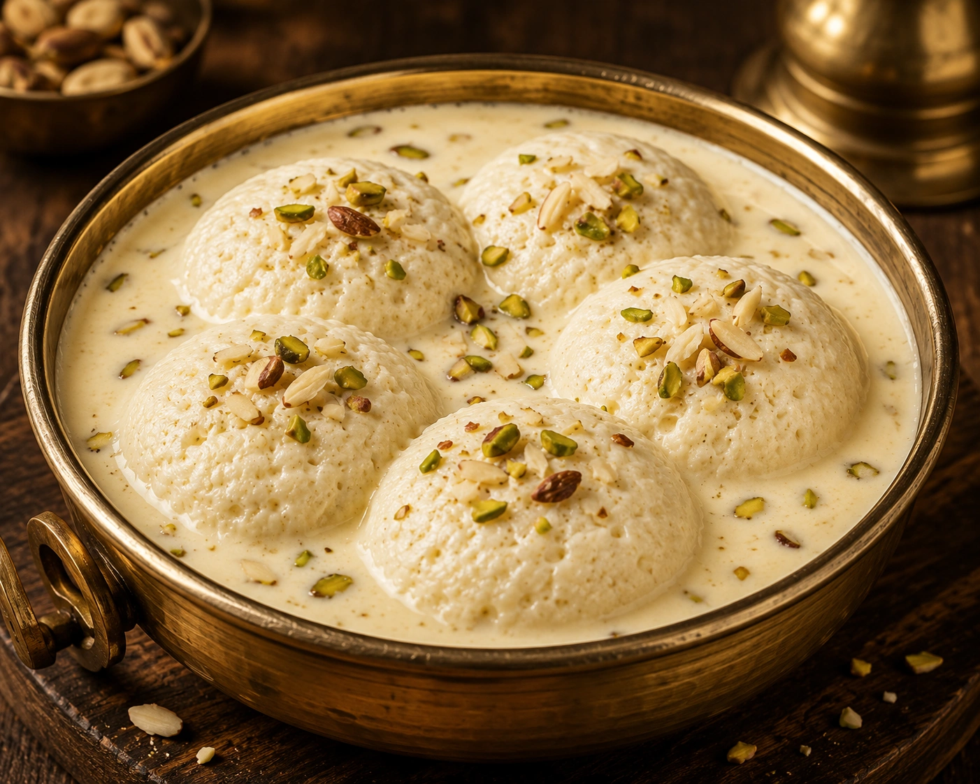 Rasmalai served for catering events in Thanjavur