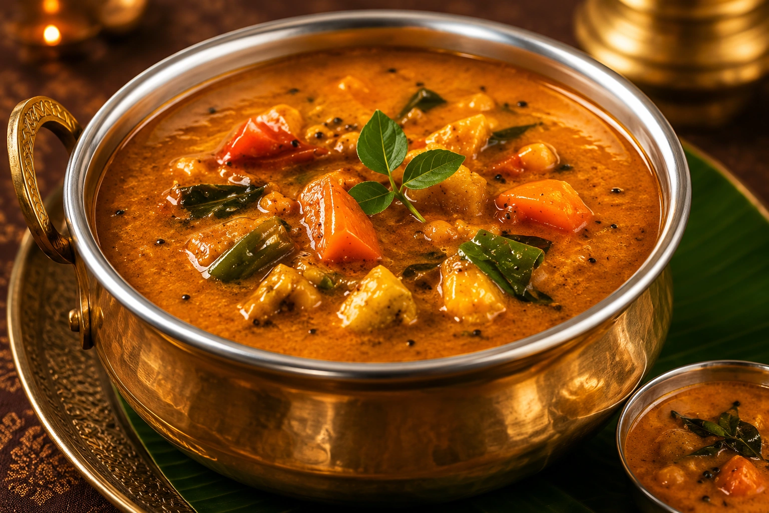 Sambar served for catering events in Thanjavur