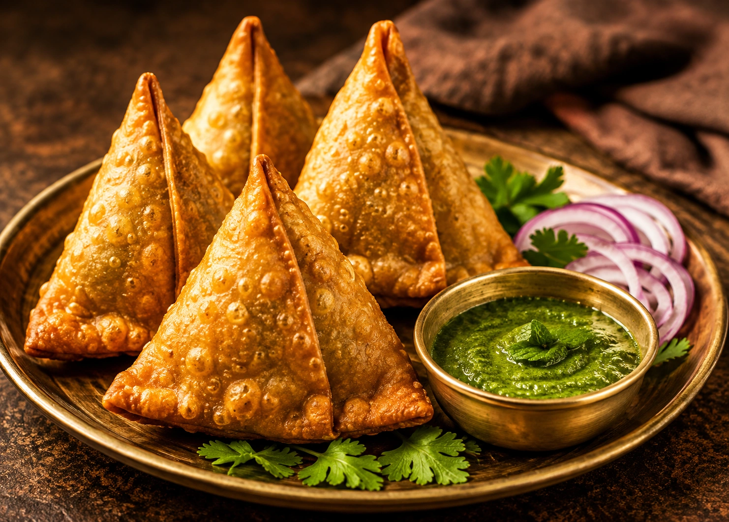 Samosa served for catering events in Thanjavur