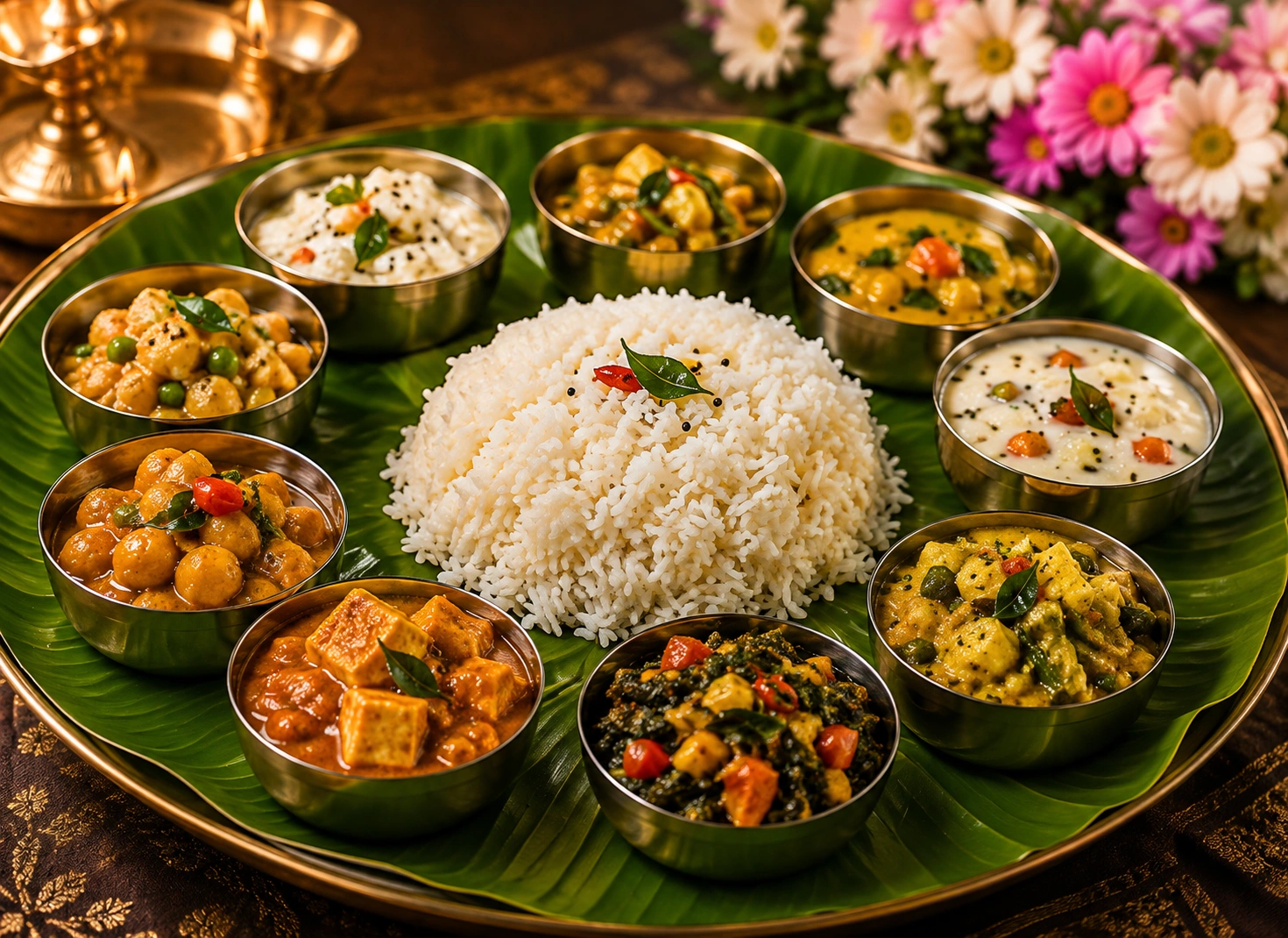 South Indian Meals served for catering events in Thanjavur