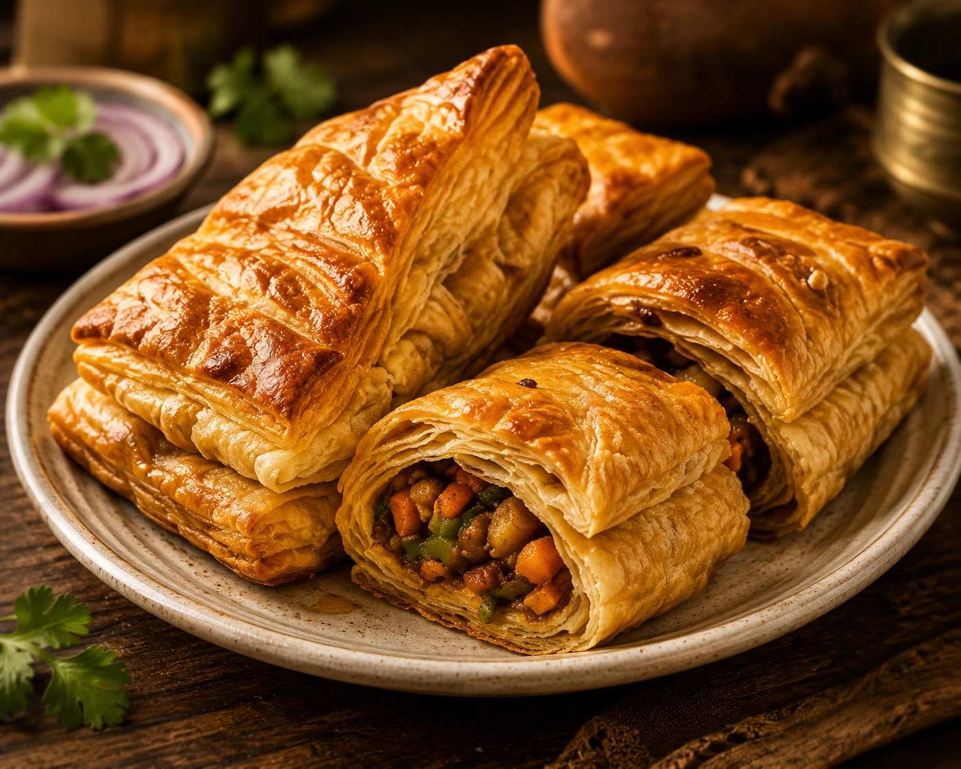 Veg Puff served for catering events in Thanjavur