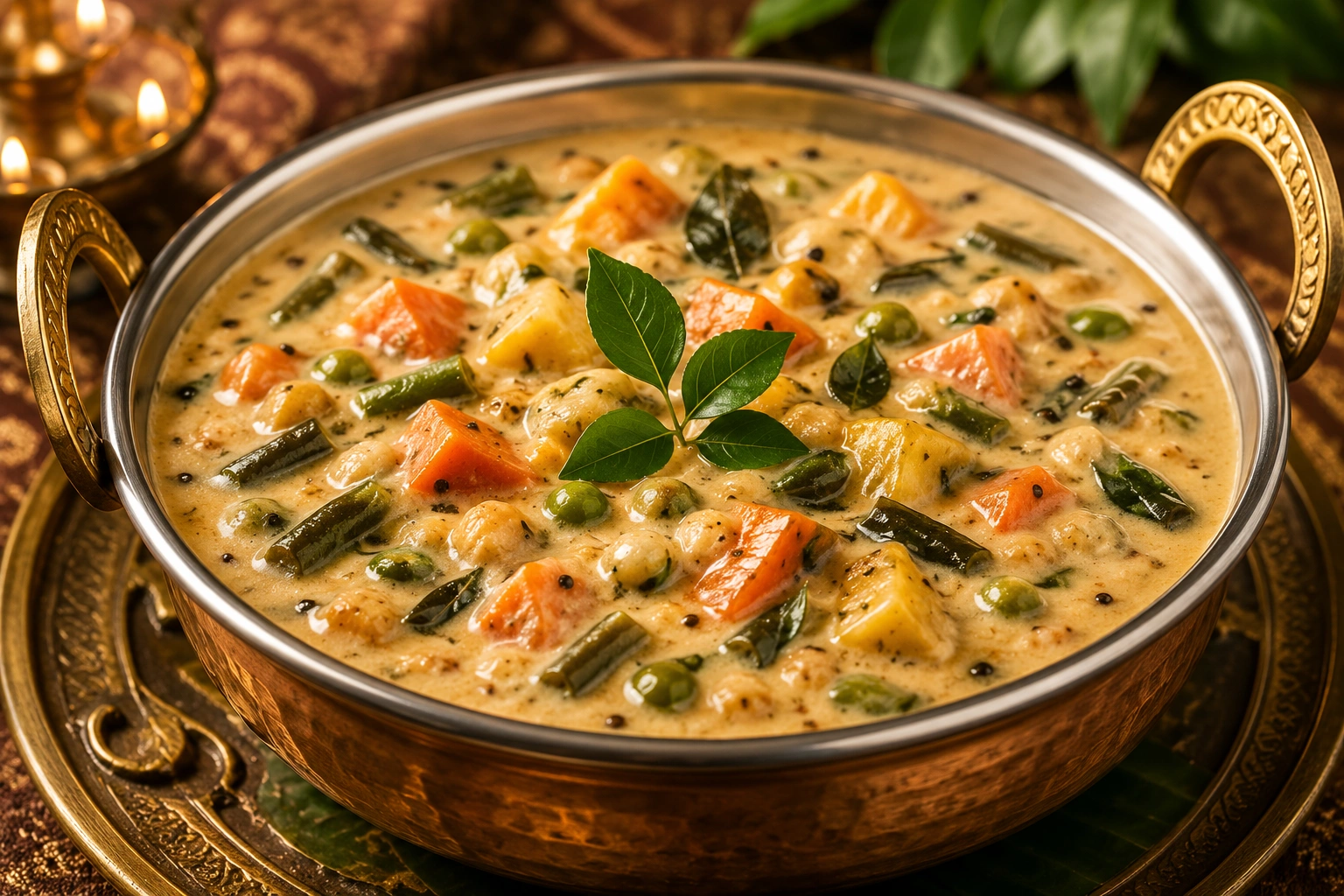 Vegetable Kurma served for catering events in Thanjavur