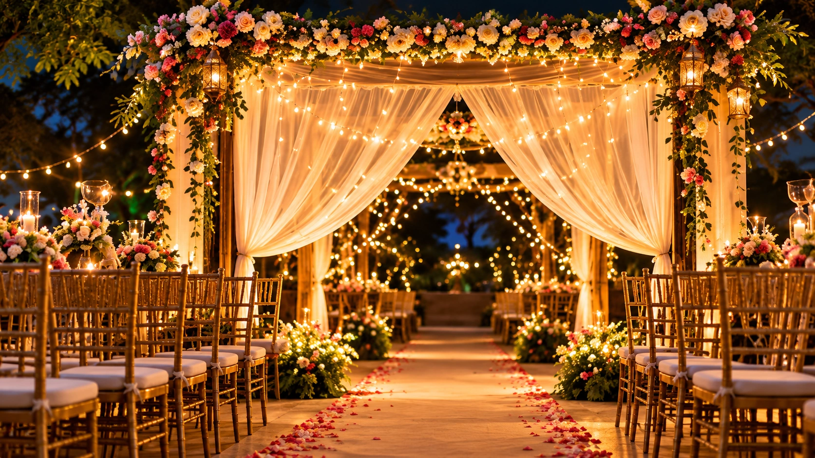 Wedding celebration catering setup in Thanjavur by Mathi Caterings