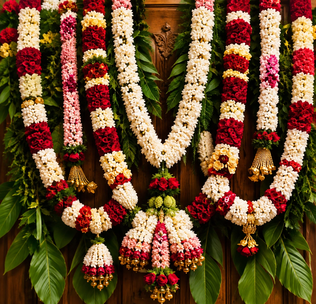 Wedding garlands by Mathi Caterings in Thanjavur