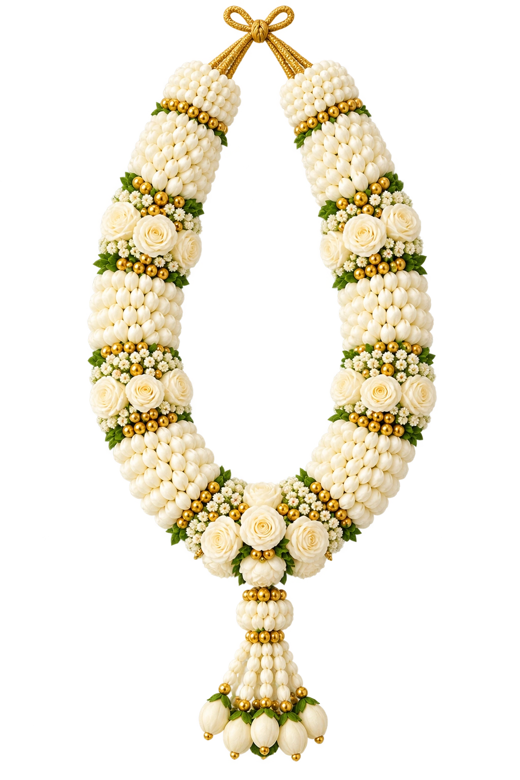 White jasmine wedding garland